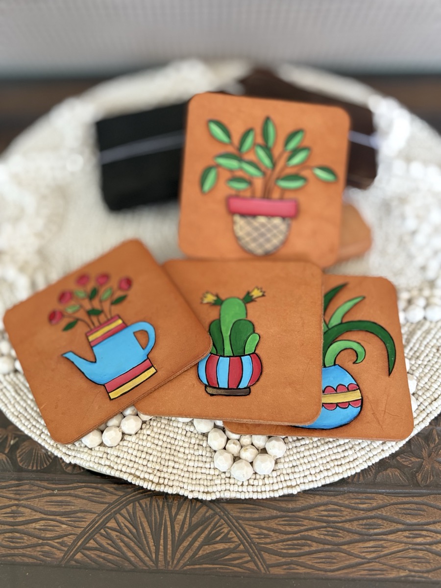 Hand Painted Coaster Set